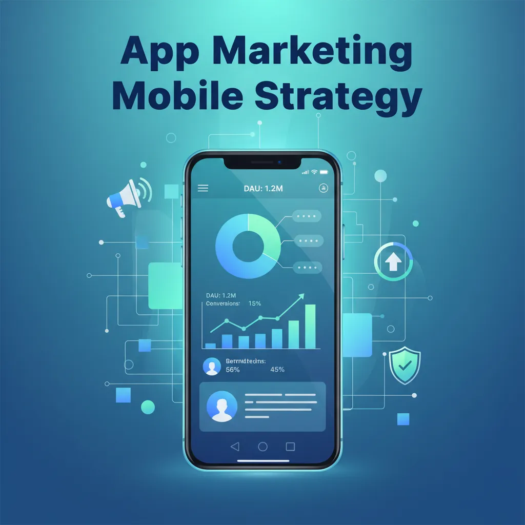 App marketing mobile strategy illustration