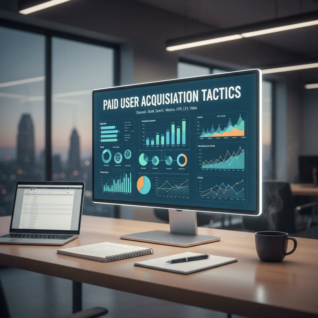 Paid user acquisition tactics visualization