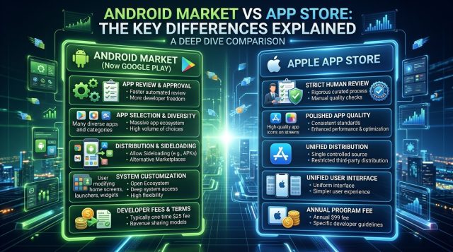 Android Market vs App Store Differences Explained