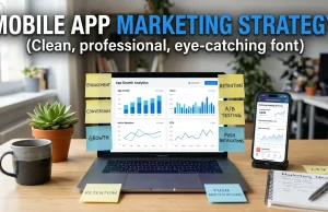 Top Strategies for Marketing with Mobile Apps to Maximize ROI Mobile app marketing strategy concept